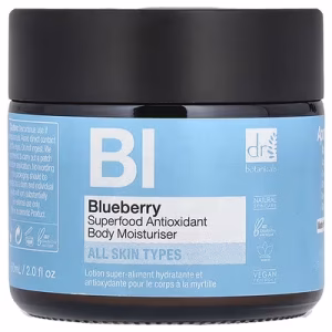 Dr. Botanicals, Blueberry Superfood Antioxidant Body Moisturiser, All Skin Types, 2 fl oz (60 ml)