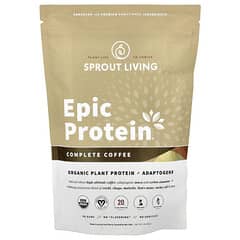 Sprout Living, Epic Protein®, Organic Plant Protein + Adaptogens, Complete Coffee, 1 lb (456 g)