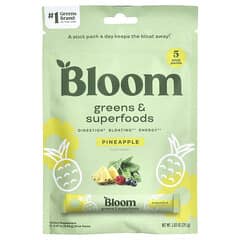 Bloom, Greens & Superfoods, Pineapple, 5 Stick Packs, 0.21 oz (5.82 g) Each - Image 4