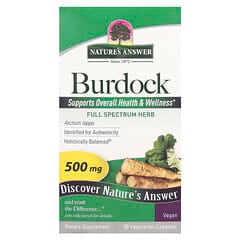 Nature's Answer, Burdock, 500 mg, 90 Vegetarian Capsules - Image 4