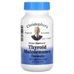 Christopher's Original Formulas, Thyroid Maintenance Formula, 475 mg, 100 Vegetarian Caps - Image 3