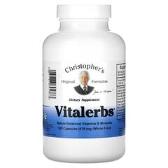 Christopher's Original Formulas, Vitalerbs, 675 mg, 180 Capsules - Image 3
