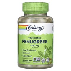 Solaray, True Herbs, Fenugreek, 1,240 mg, 180 VegCaps (620 mg per Capsule)