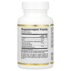 California Gold Nutrition, TheanineUP™, L-Theanine & Caffeine plus Cocoa & Matcha , 60 Veggie Capsules - Image 2