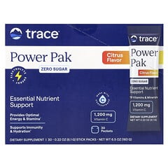 Trace, Power Pak, Zero Sugar, Citrus, 30 Stick Packets, 0.22 oz (6.1 g) Each - Image 4