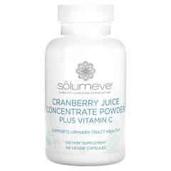 Solumeve, Cranberry Juice Concentrate Plus Vitamin C, 60 Veggie Capsules - Image 6