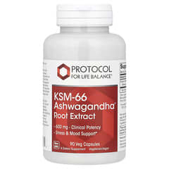 Protocol for Life Balance, KSM-66 Ashwagandha® Root Extract, 600 mg, 90 Veg Capsules - Image 3