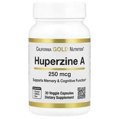 California Gold Nutrition, Huperzine A, 250 mcg, 30 Veggie Capsules