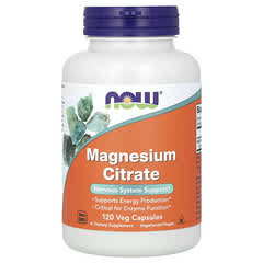 NOW Foods, Magnesium Citrate, 400 mg, 120 Veg Capsules (133 mg per Capsule) - Image 8