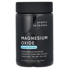 Sports Research, Magnesium Oxide, 420 mg, 90 Softgels - Image 7