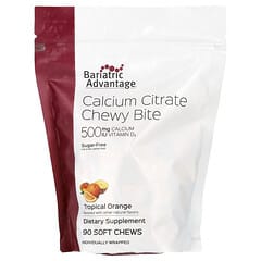 Bariatric Advantage, Calcium Citrate Chewy Bite, Sugar Free, Tropical Orange, 90 Soft Chews - Image 3