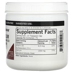 Kirkman Labs, Calcium With Vitamin D3 Powder, Unflavored, 8 oz (227 g) - Image 4