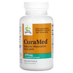 Terry Naturally, CuraMed, Superior Absorption Curcumin, 375 mg, 120 Softgels - Image 3