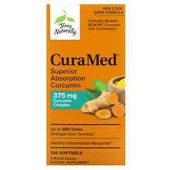 Terry Naturally, CuraMed, Superior Absorption Curcumin, 375 mg, 120 Softgels - Image 4