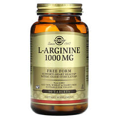 Solgar, L-Arginine, Free Form, 1,000 mg, 90 Tablets - Image 3