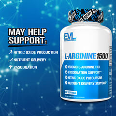 EVLution Nutrition, L-Arginine1500®, 1,500 mg, 100 Capsules (750 mg per Capsule) - Image 9