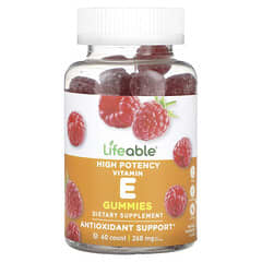 Lifeable, High Potency Vitamin E Gummies, Natural Raspberry, 268 mg, 60 Gummies (134 mg per Gummy) - Image 3
