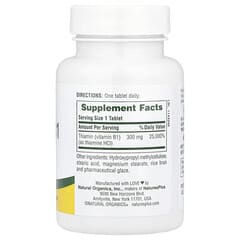 NaturesPlus, Vitamin B1, 300 mg, 90 Tablets - Image 2