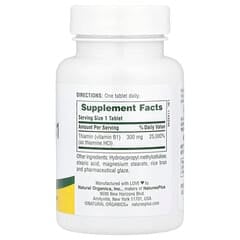 NaturesPlus, Vitamin B1, 300 mg, 90 Tablets - Image 4