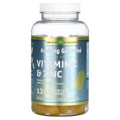 Amazing Nutrition, Amazing Gummies, Vitamin C & Zinc, Lemon Ice Pop, 120 Gummies - Image 3