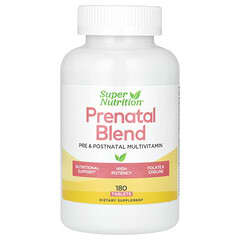 Super Nutrition, Prenatal Blend, Multivitamin with Folate and Choline, 180 Tablets - Image 8