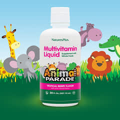 NaturesPlus, Animal Parade, Multivitamin Liquid, Tropical Berry, 30 fl oz (887.1 ml) - Image 3