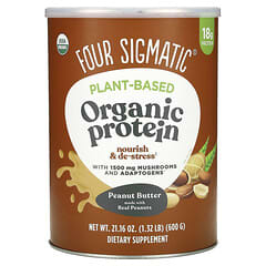 Four Sigmatic, Plant-Based Organic Protein with Mushrooms & Adaptogens, Peanut Butter, 1.32 lbs (600 g) - Image 3