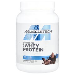 MuscleTech, 100% Grass-Fed Whey Protein, Triple Chocolate, 1.80 lbs (816 g) - Image 3