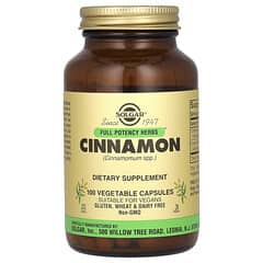Solgar, Full Potency Herbs, Cinnamon, 100 Vegetable Capsules - Image 3