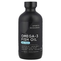 Sports Research, Omega-3 Fish Oil, Lemon, 8 oz (237 ml) - Image 3
