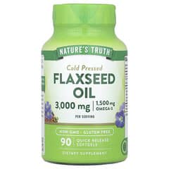 Nature's Truth, Flaxseed Oil, Cold Pressed, 3,000 mg, 90 Quick Release Softgels (1,000 mg per Softgel) - Image 3