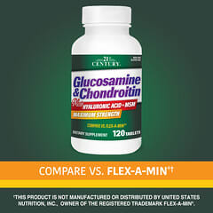 21st Century, Glucosamine & Chondroitin Plus Hyaluronic Acid + MSM, 120 Tablets - Image 4