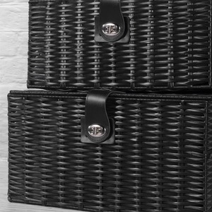 Set of 3 Resin Woven Storage Baskets