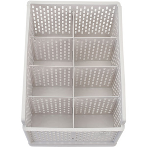 Stackable Clothes Storage Basket Wardrobe Drawer Organizer With Divider - Grey White - Image 4