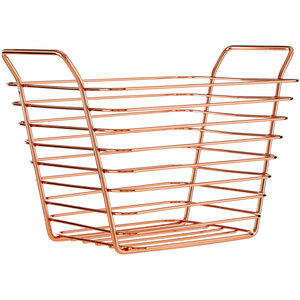 Shine Small Gold Finish Wire Basket - Gold