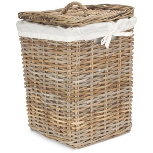 Square Rattan Laundry Basket - Image 2