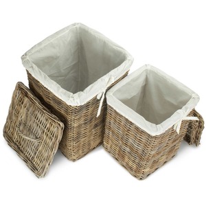 Square Rattan Laundry Basket - Image 3