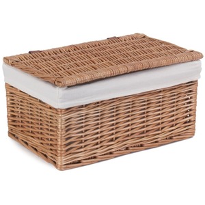 Light Steamed Cotton Lined Wicker Storage Basket