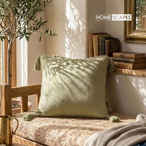 Pure Handmade Cotton Muslin Cushion with Cover (45 cm x 45cm) - Image 2