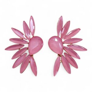 Soft Pink Vintage Glass Angel Wings Earrings for Calm Renewal - Pink - Image 2