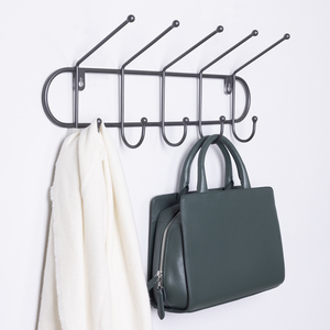 Charnwood Contemporary Iron Coat Rack - Dark Grey