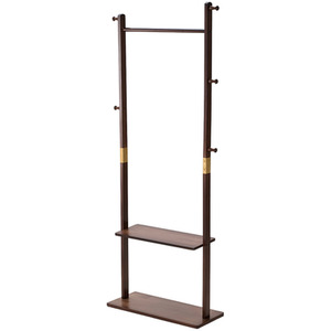 Freestanding Wooden Coat Stand with 5 Hooks - Image 2