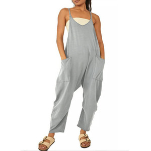 Women's Vest Top Jumpsuit with Pockets